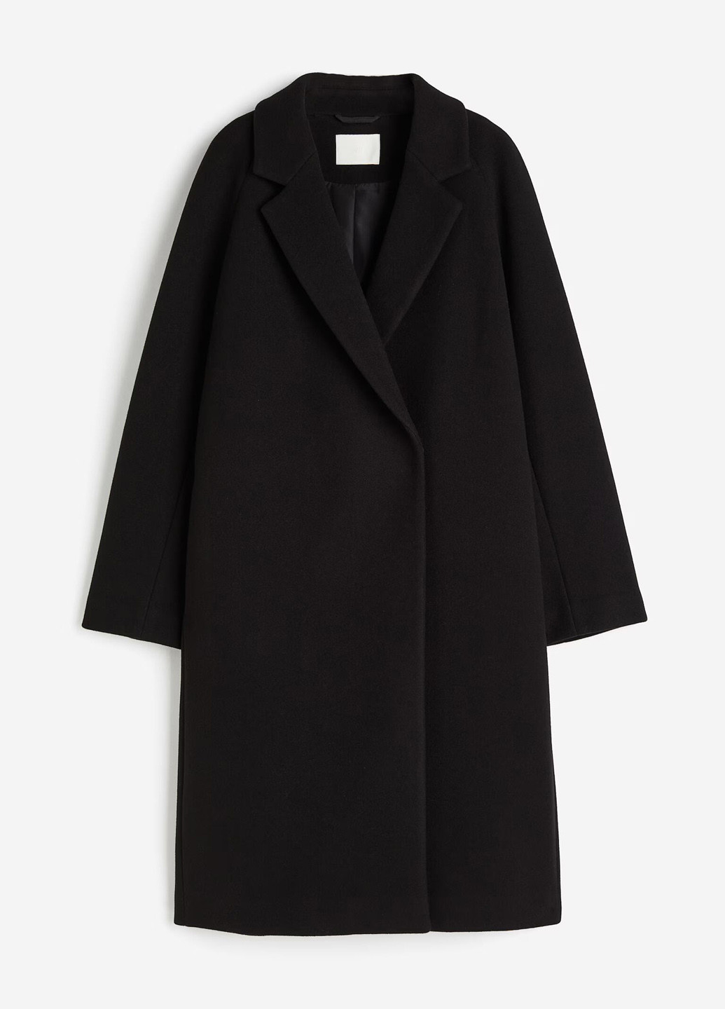 Черное демисезонное Пальто двубортное H&M