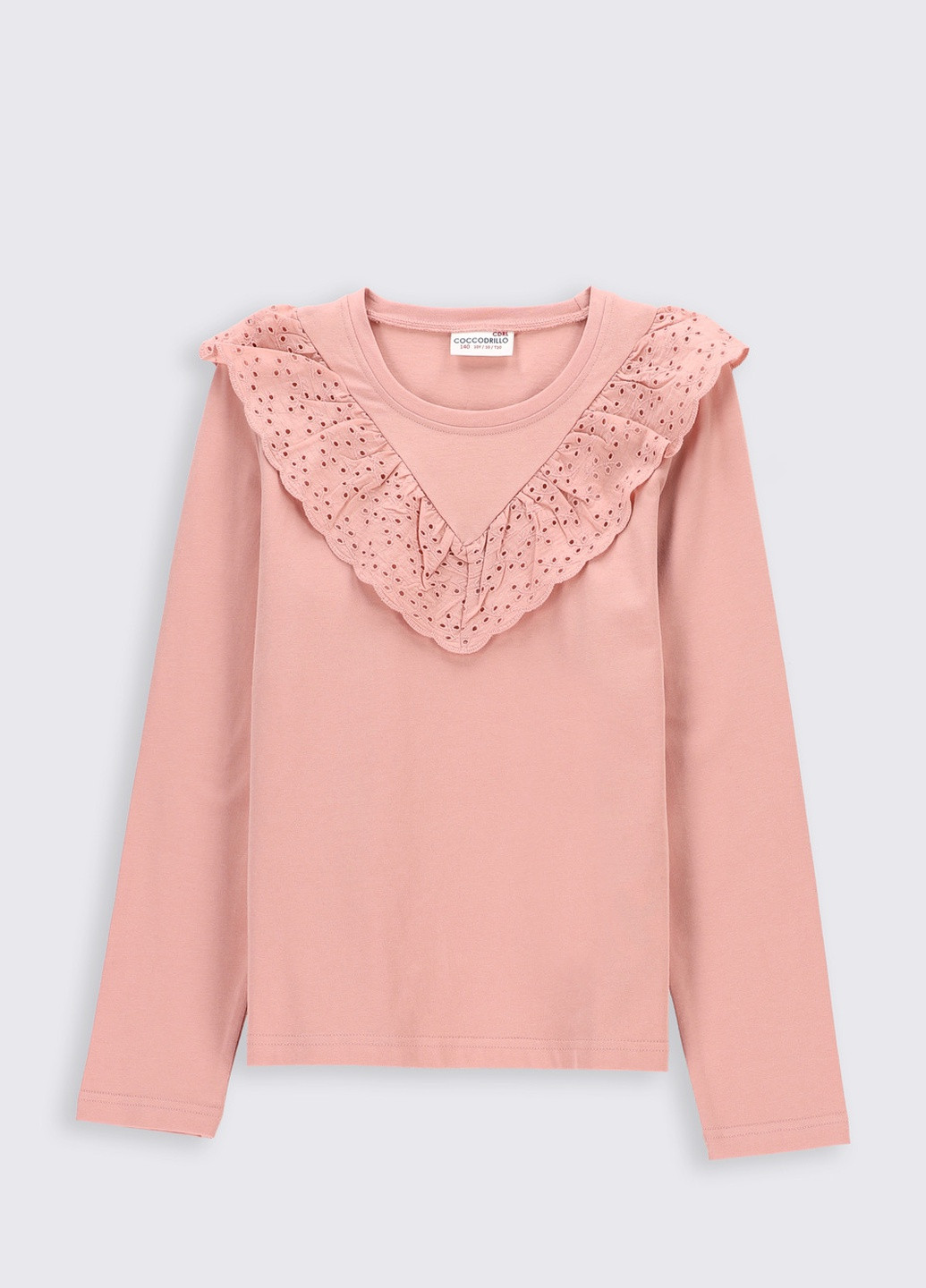 Пудровый лонгслив Coccodrillo