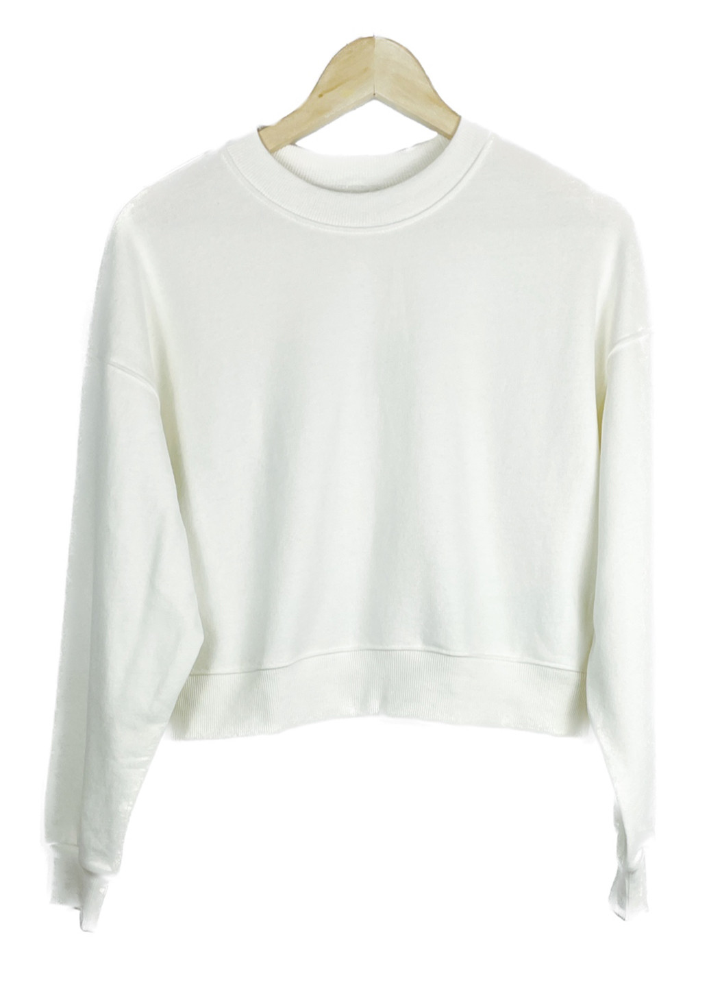 Білий світшот Pull & Bear однотонний без декору (261995910)