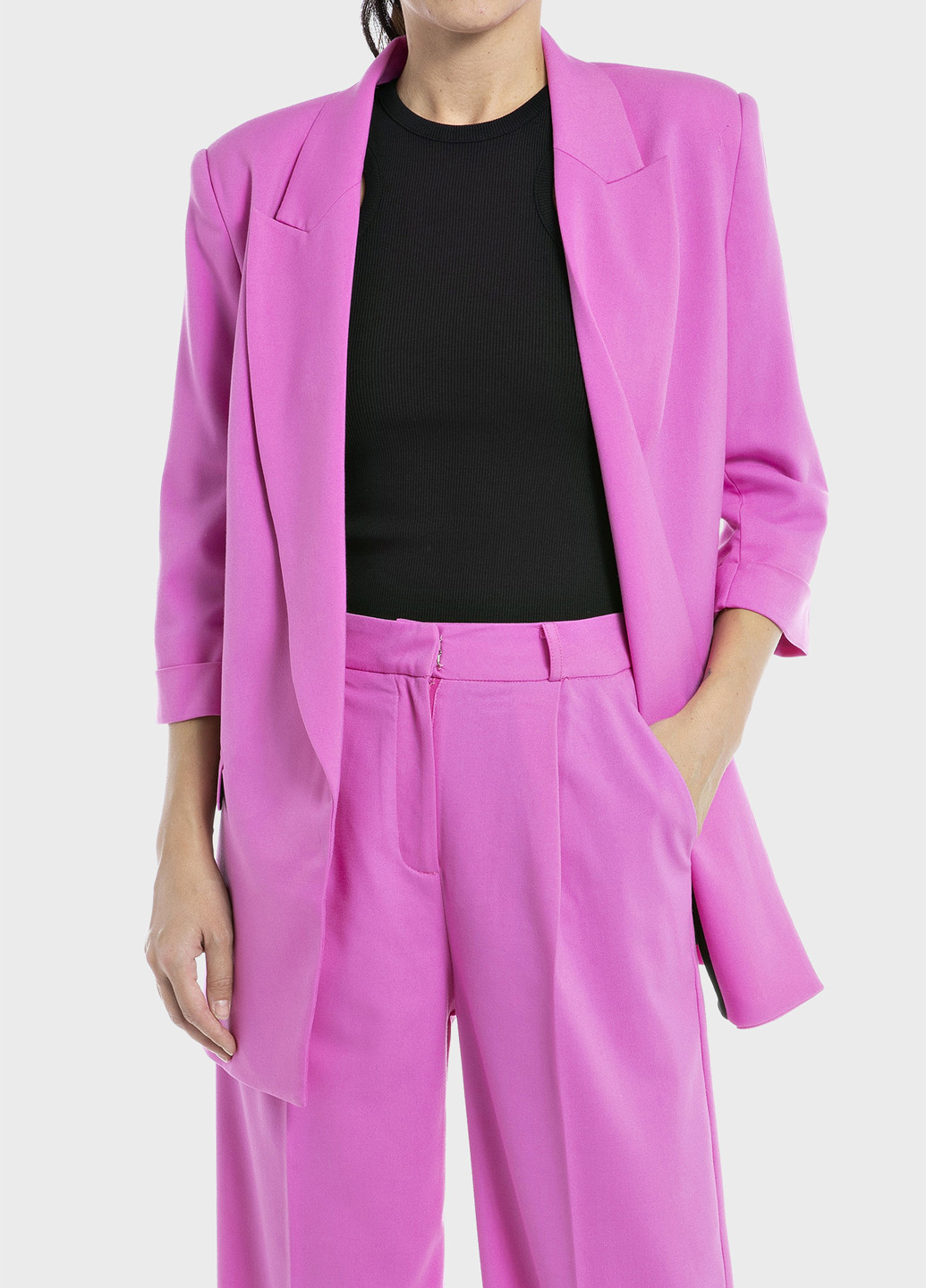 Розовый женский жакет Replay однотонный - демисезонный