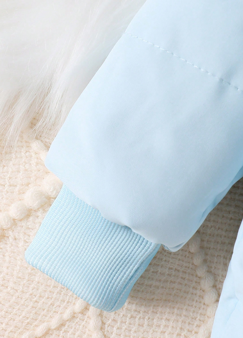 Світло-блакитна демісезонна комплект (куртка, шарф) SHEIN