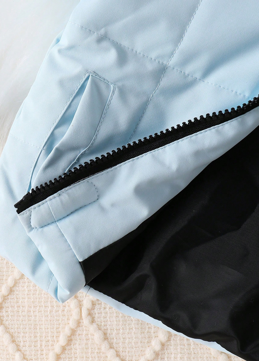 Світло-блакитна демісезонна комплект (куртка, шарф) SHEIN