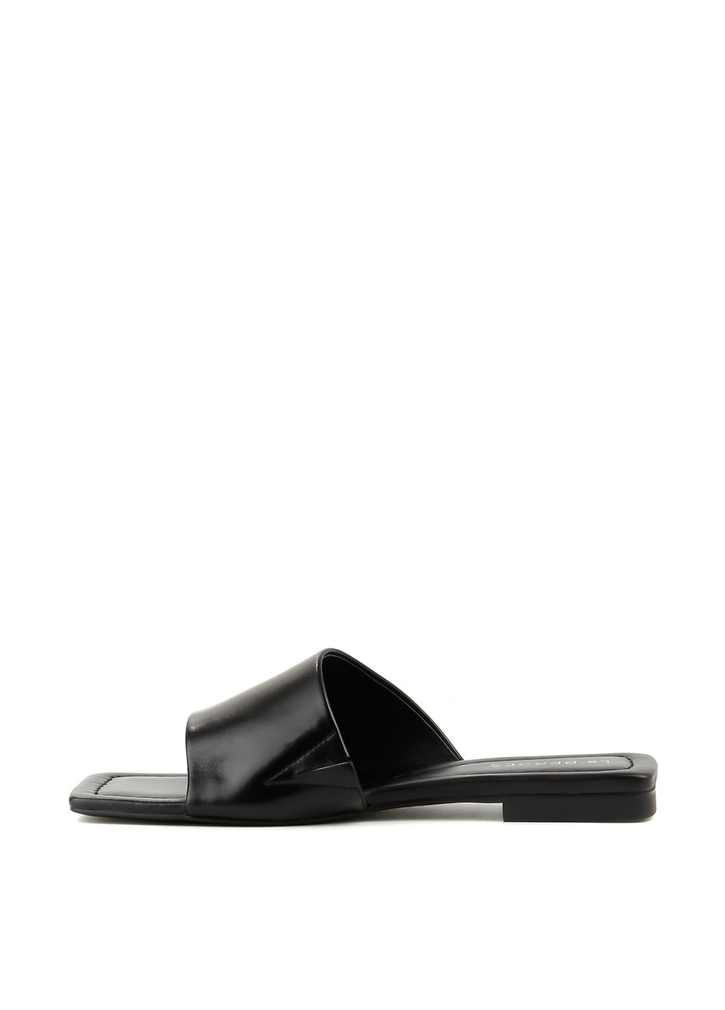 Черные шлепанцы Le'BERDES