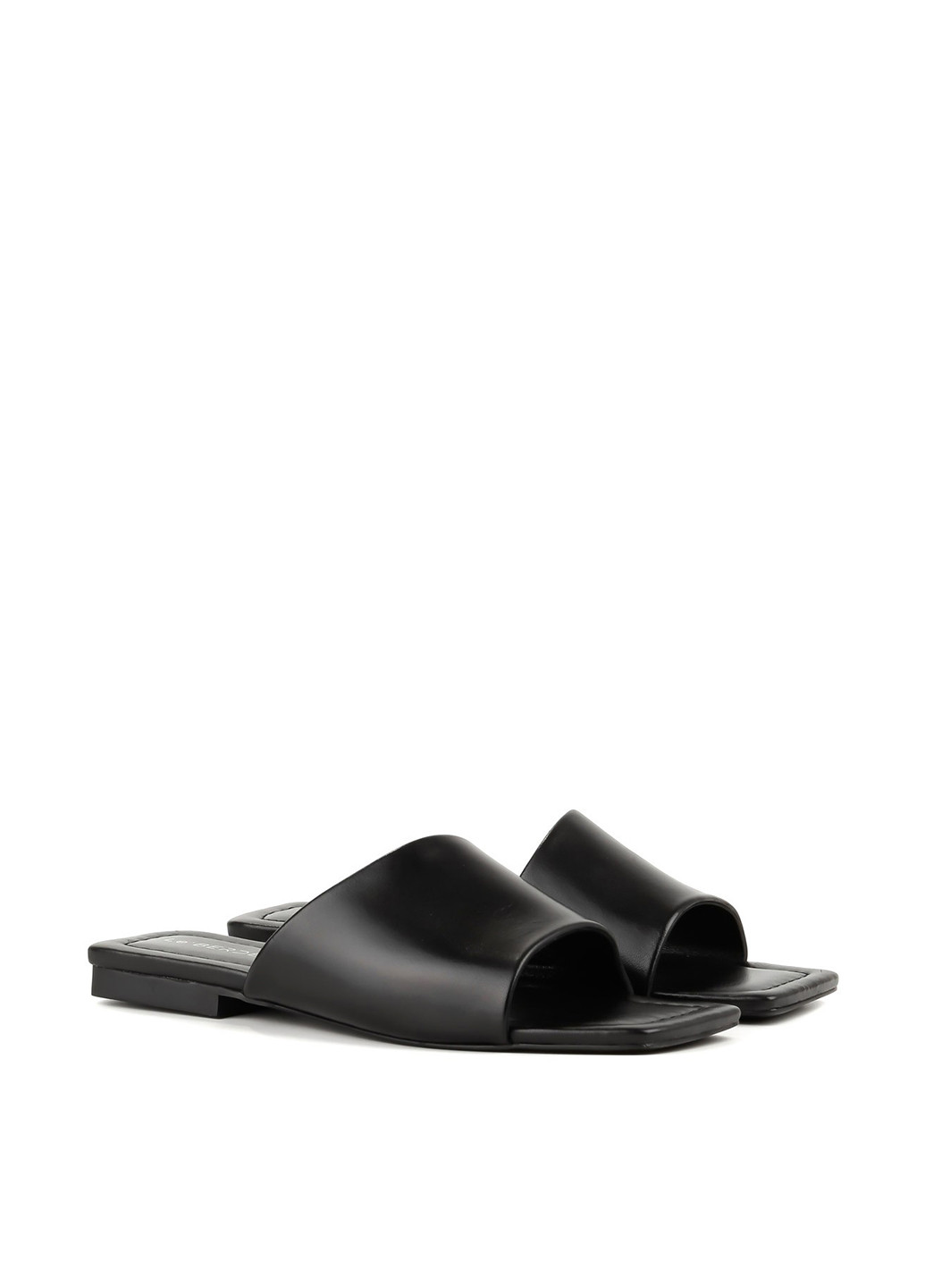 Черные шлепанцы Le'BERDES