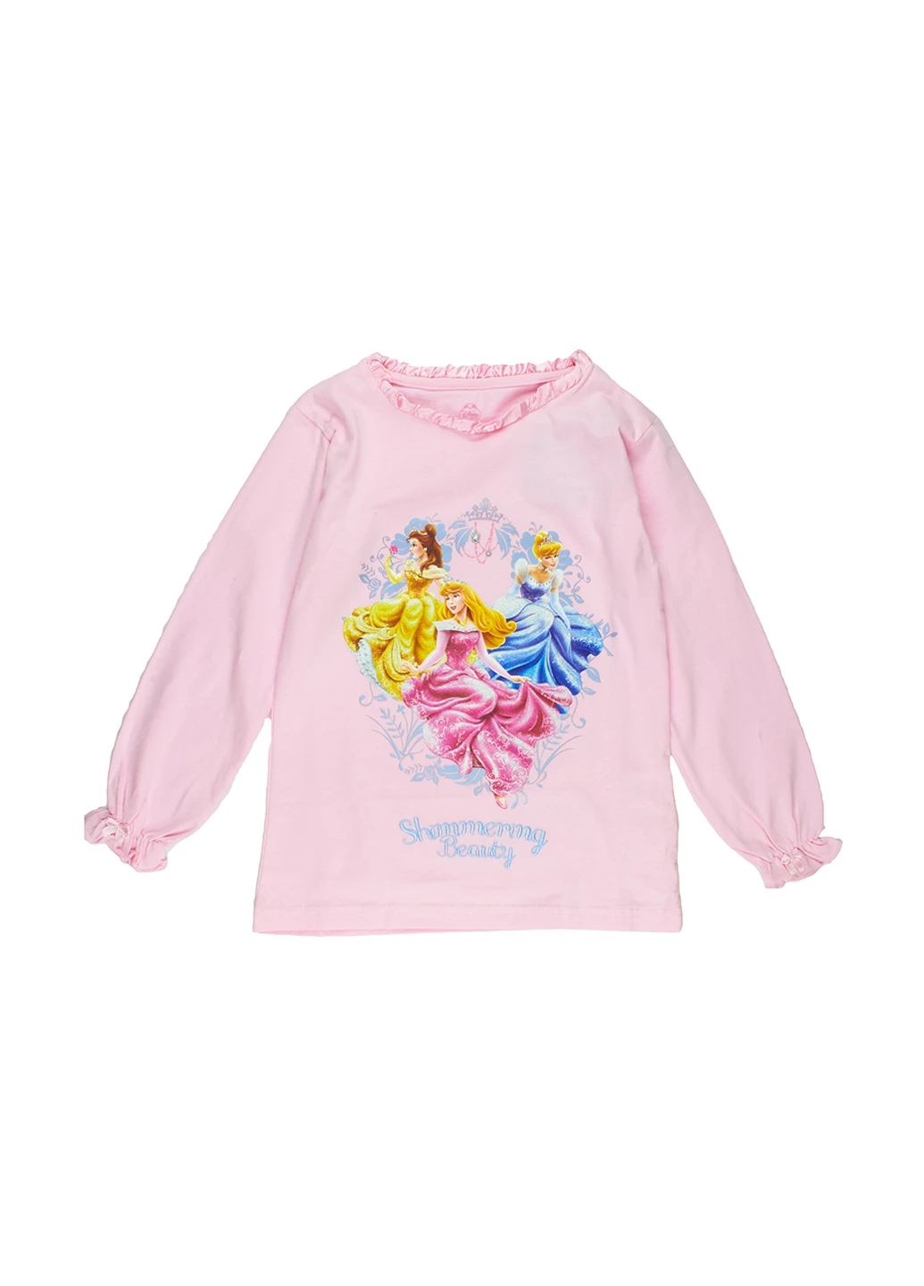 Розовый демисезонный комплект (лонгслив, рюкзак) Disney