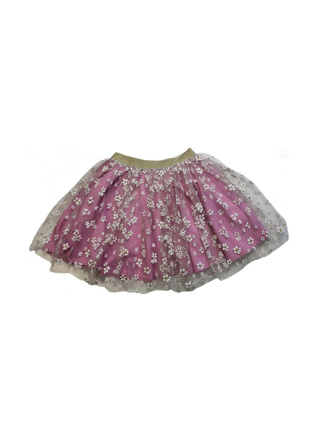 Розовая кэжуал цветочной расцветки юбка VRS клешированная