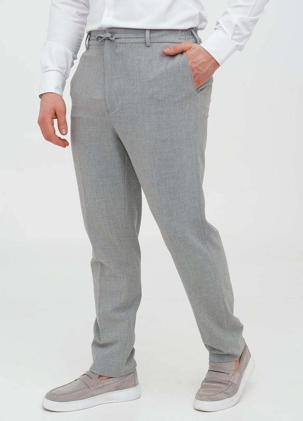 Сірий демісезонний костюм (піджак, штани) брючний Trend Collection