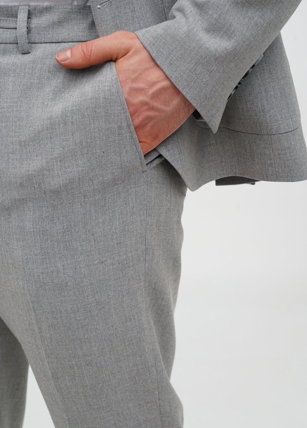 Сірий демісезонний костюм (піджак, штани) брючний Trend Collection