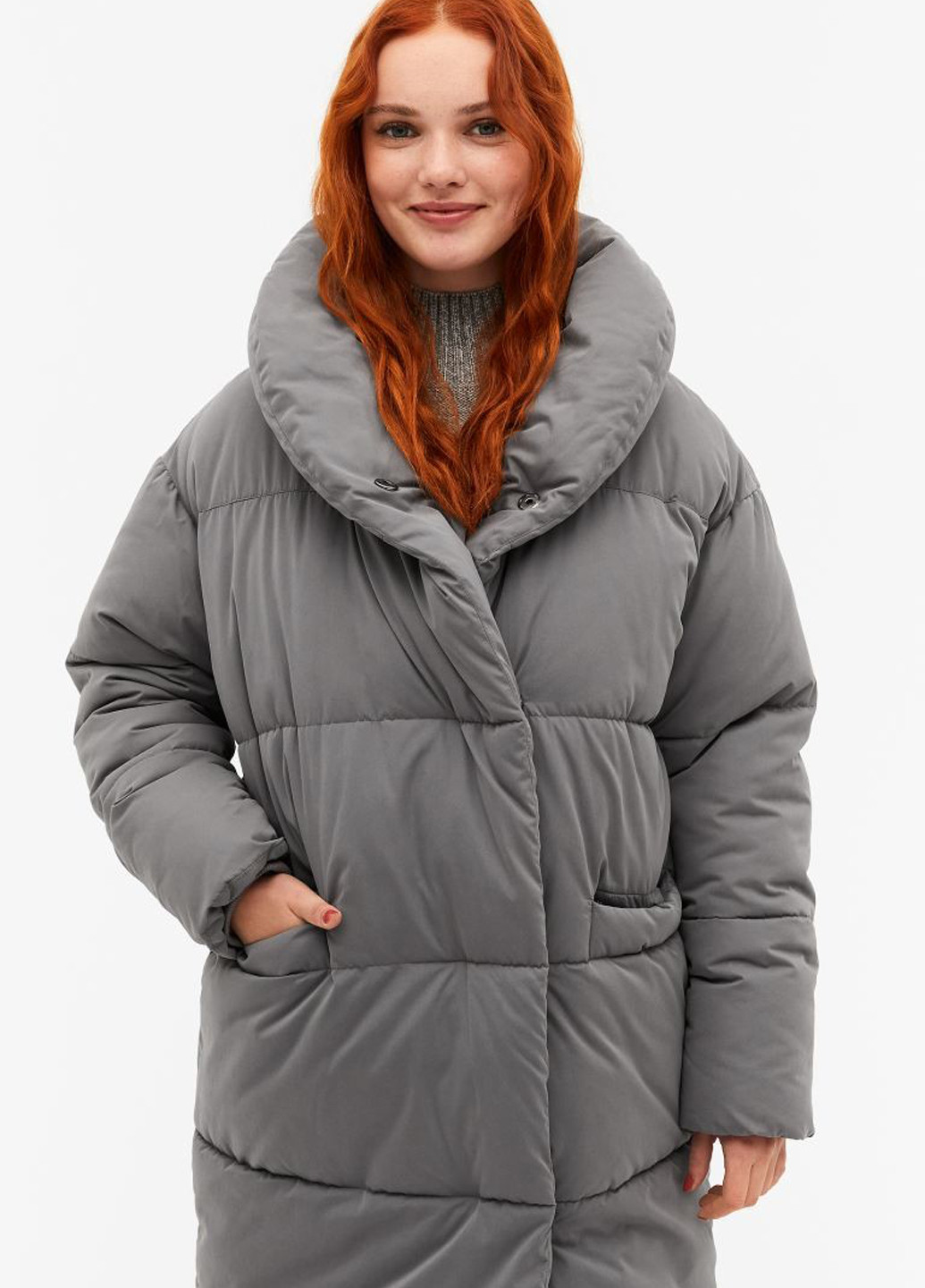 Сіра демісезонна куртка Monki