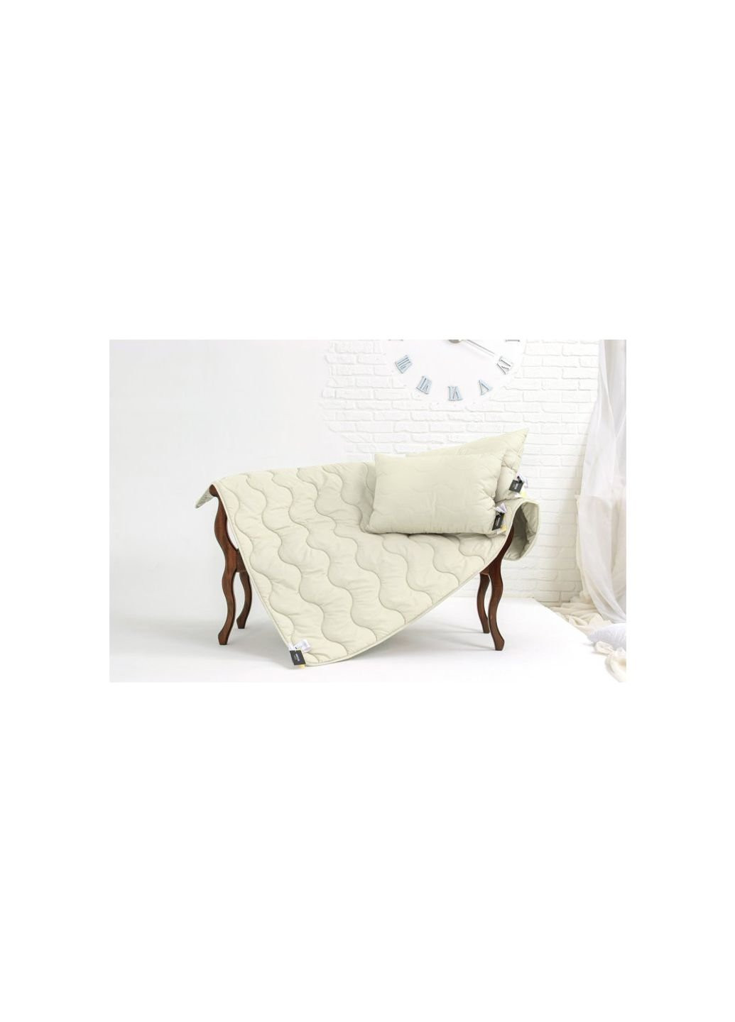 Ковдра MirSon Набір бавовняний №1710 Eco Light Creamy Ковдра 140х205+ подушка (2200002656245) No Brand (254013733)