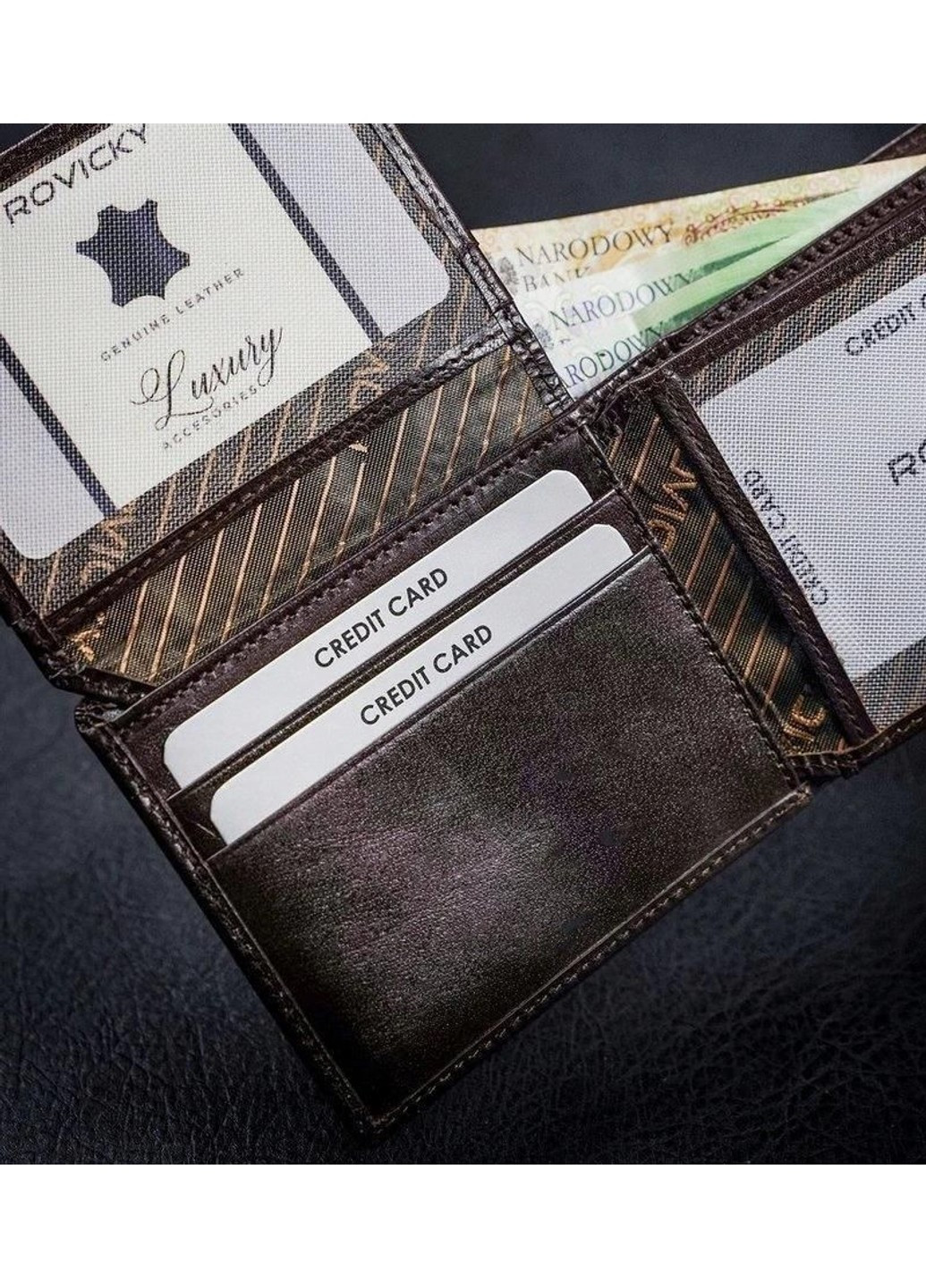 Кошелек мужской кожаный CPR-023-BAR Rovicky (254314268)