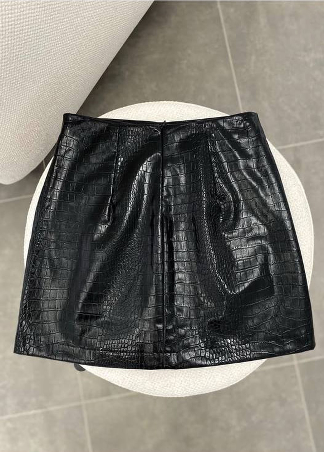 Черная кэжуал однотонная юбка QU style а-силуэта (трапеция)