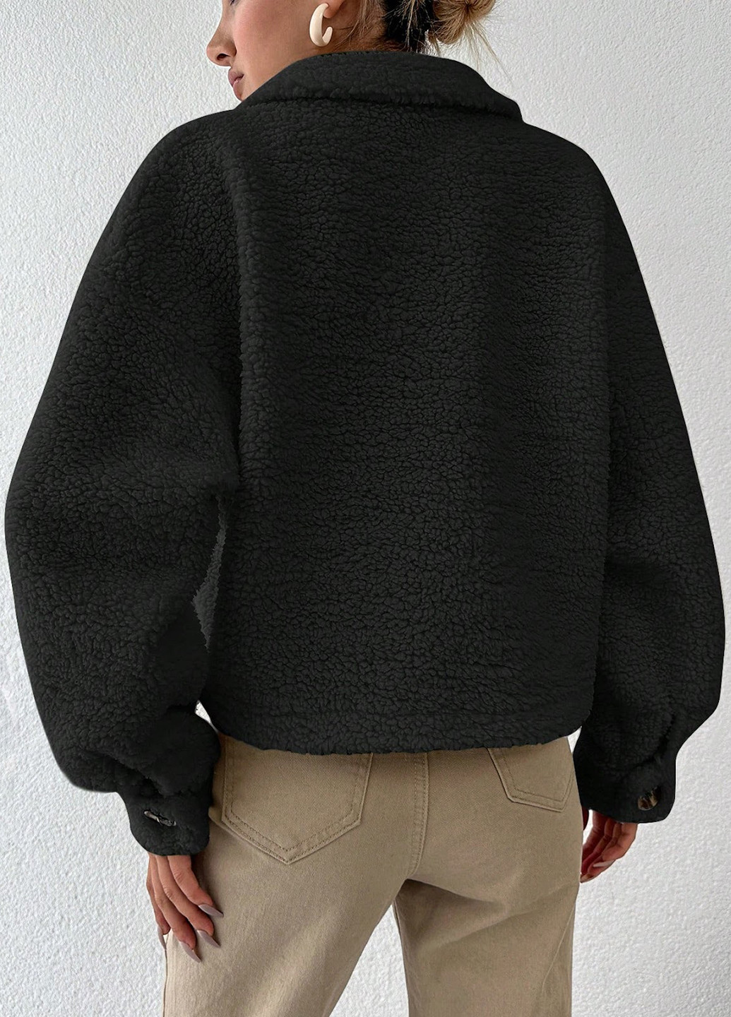 Чорна демісезонна куртка куртка-піджак SHEIN