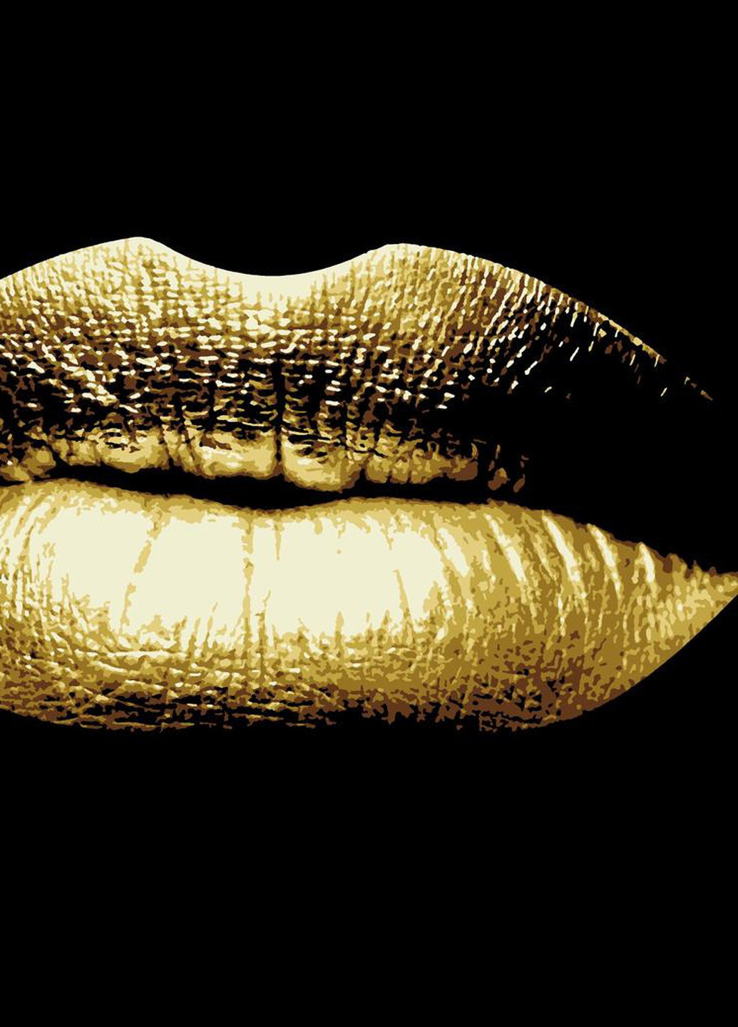 Картин по номерам "Золоте губ" с золотой краской 50*60 см No Brand (254583822)