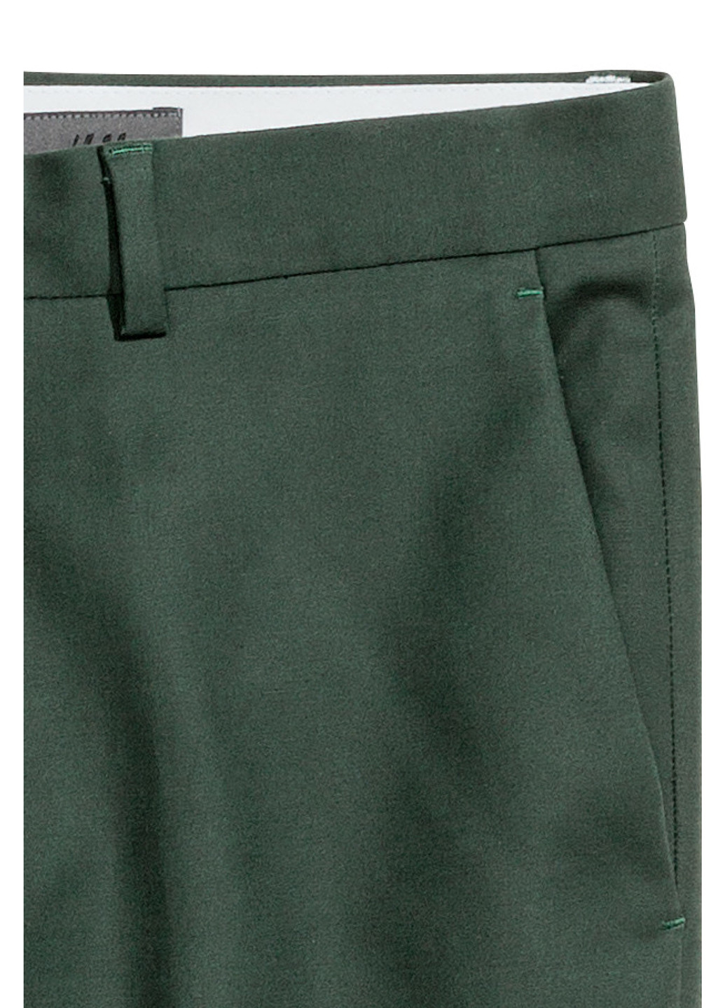 Штани H&M однотонні темно-зелені кежуали