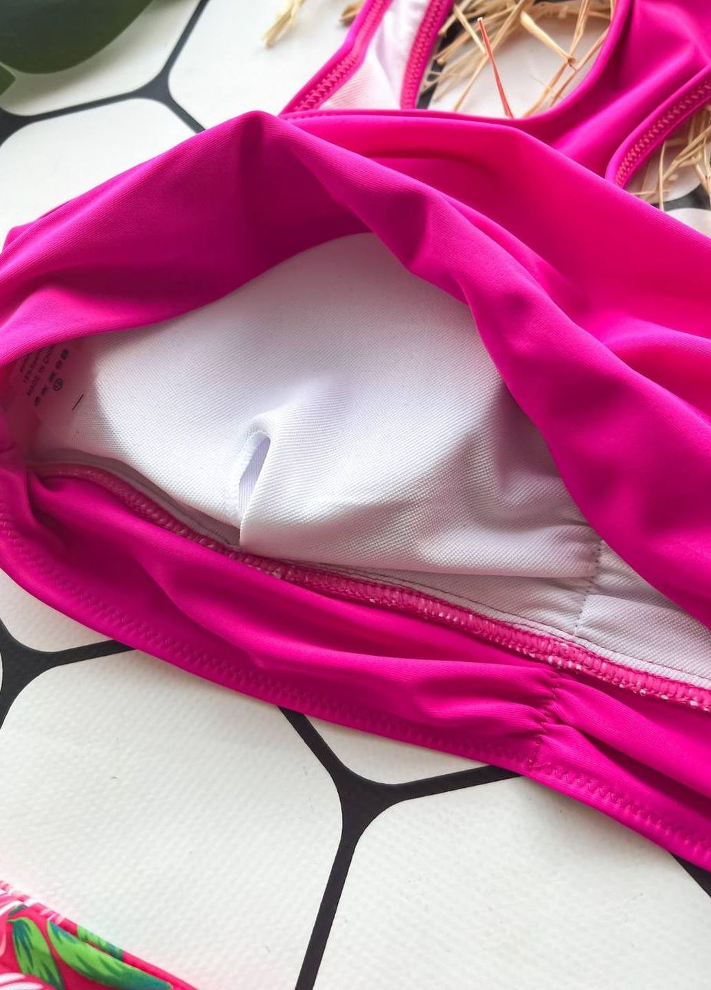 Рожевий купальник з топом в подарунковій упаковці FitU