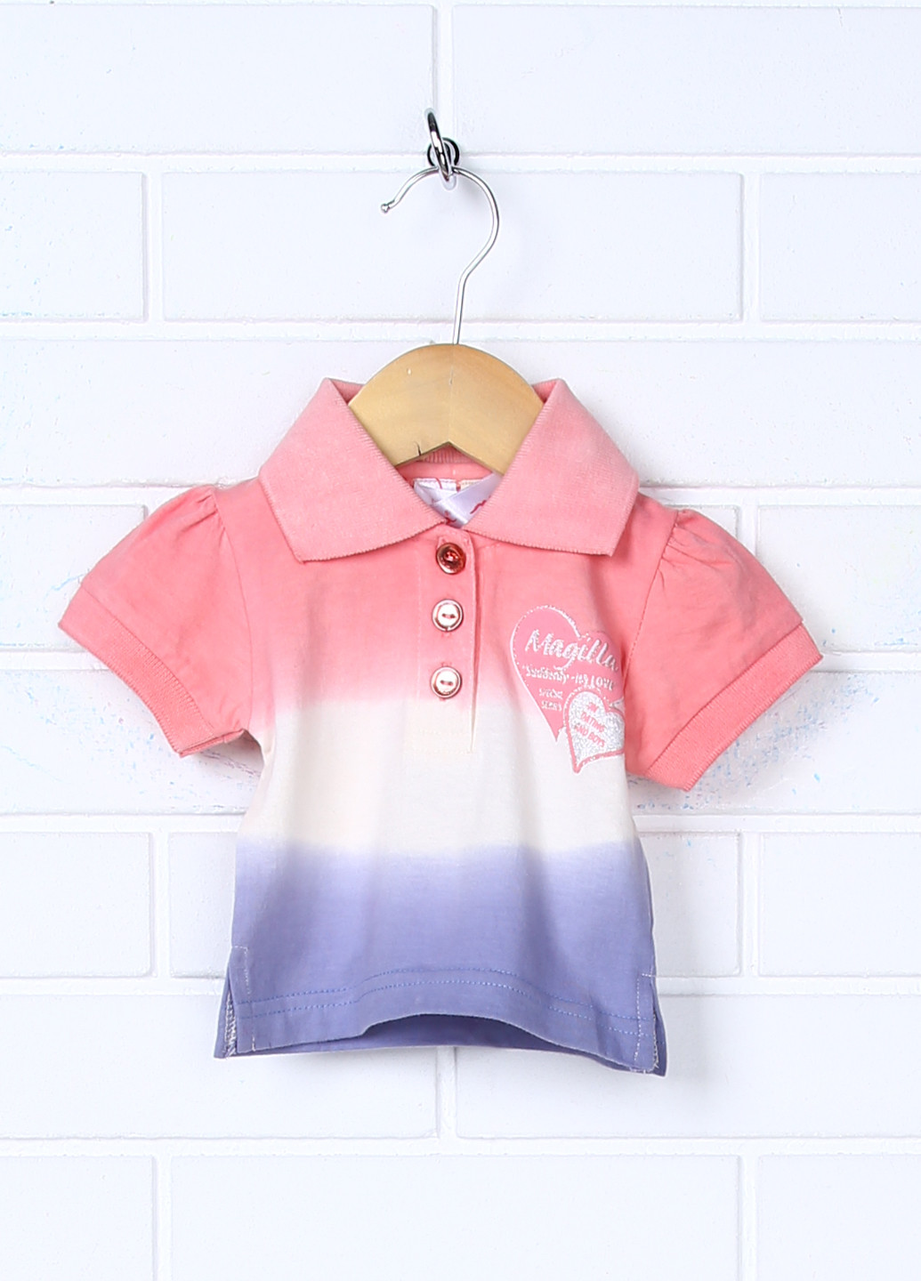 Цветная детская футболка-поло для девочки Magilla