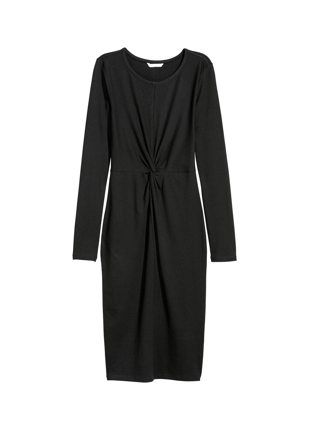 Черное кэжуал платье футляр H&M однотонное