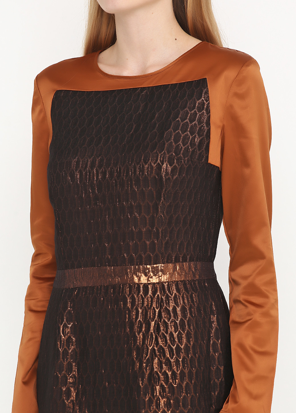 Бронзова кежуал сукня S.Oliver з геометричним візерунком