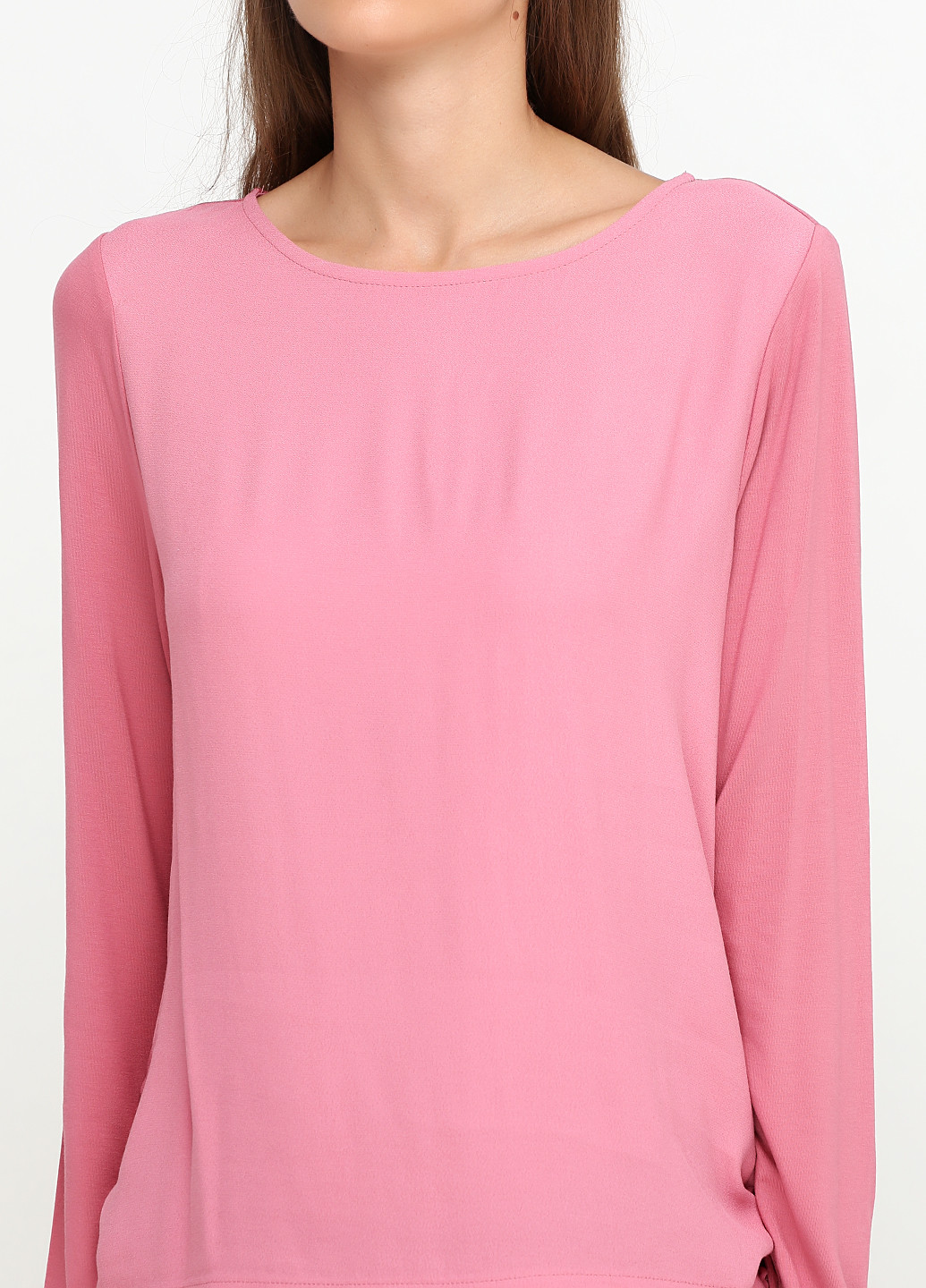 Темно-розовая демисезонная блуза Street One