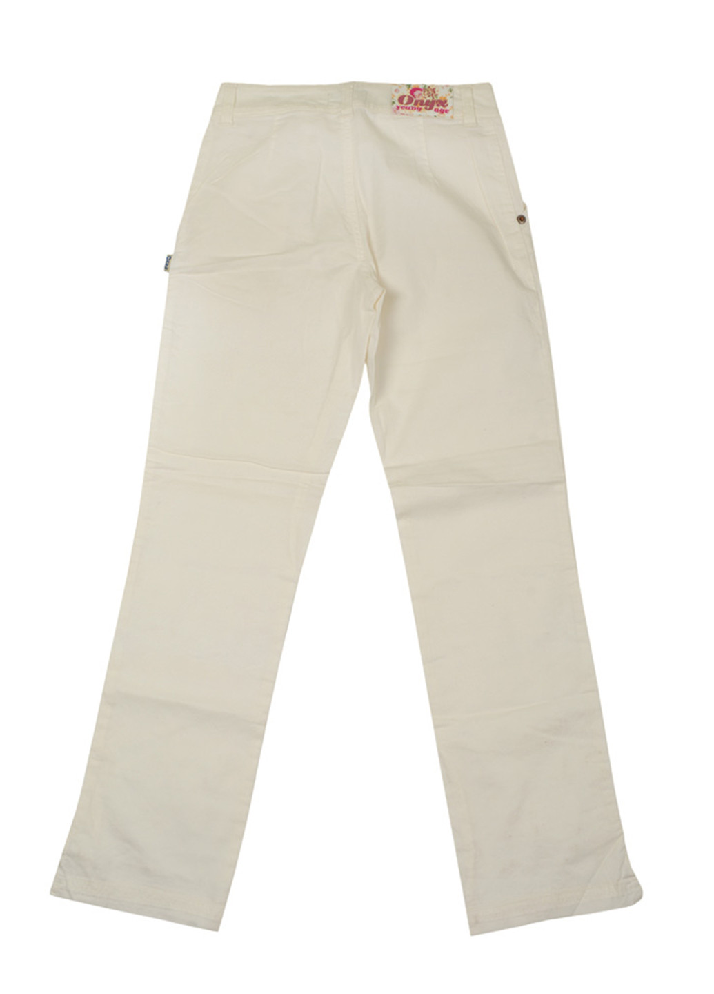 Белые кэжуал демисезонные прямые брюки Onyx