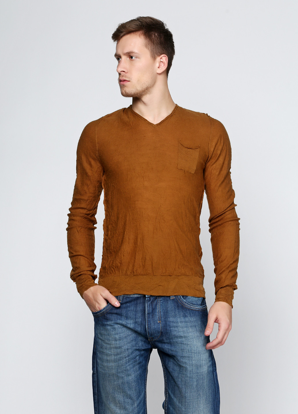 Коричневый демисезонный пуловер пуловер Antony Morato