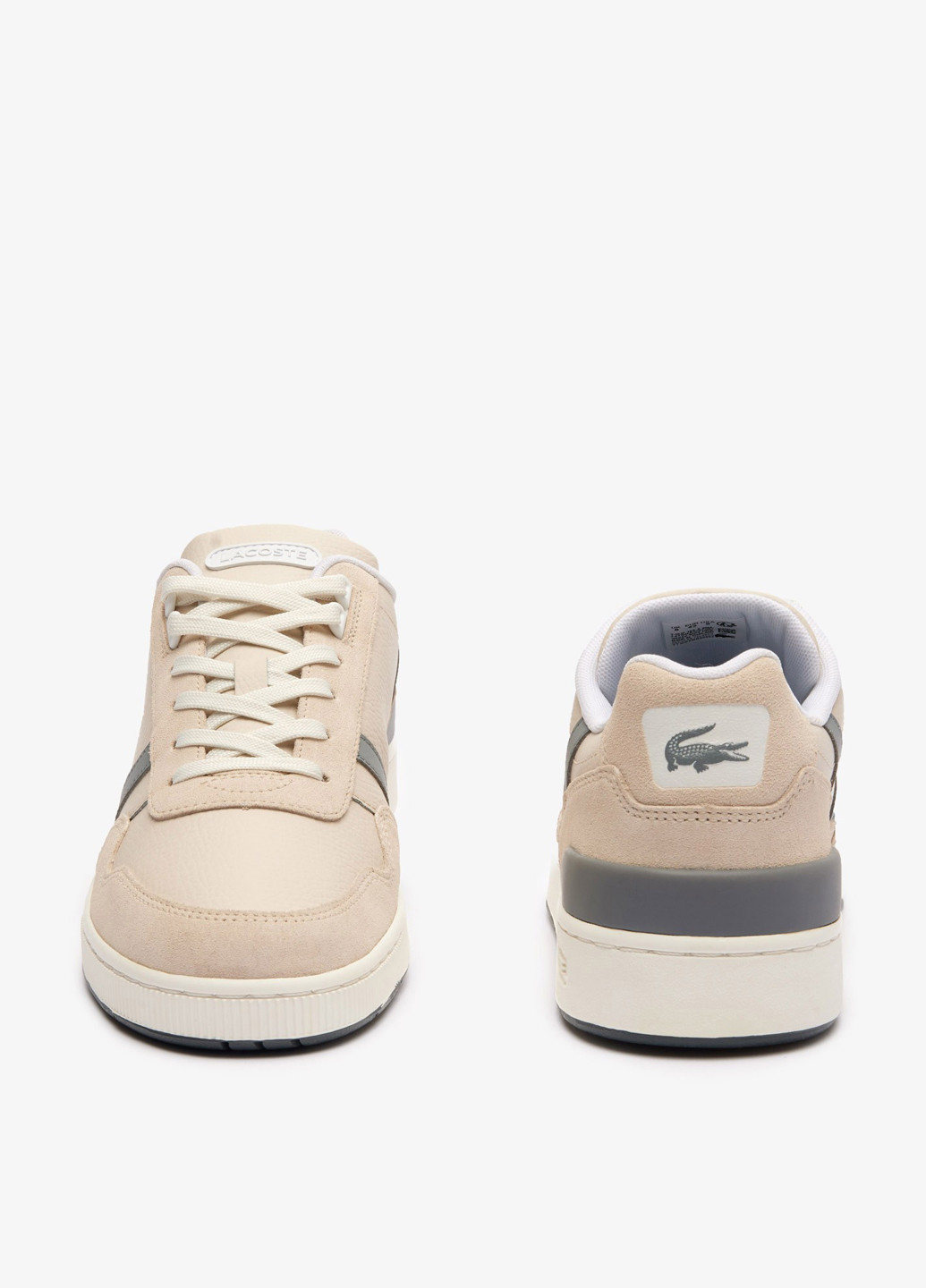 Бежевые демисезонные кроссовки Lacoste T-CLIP
