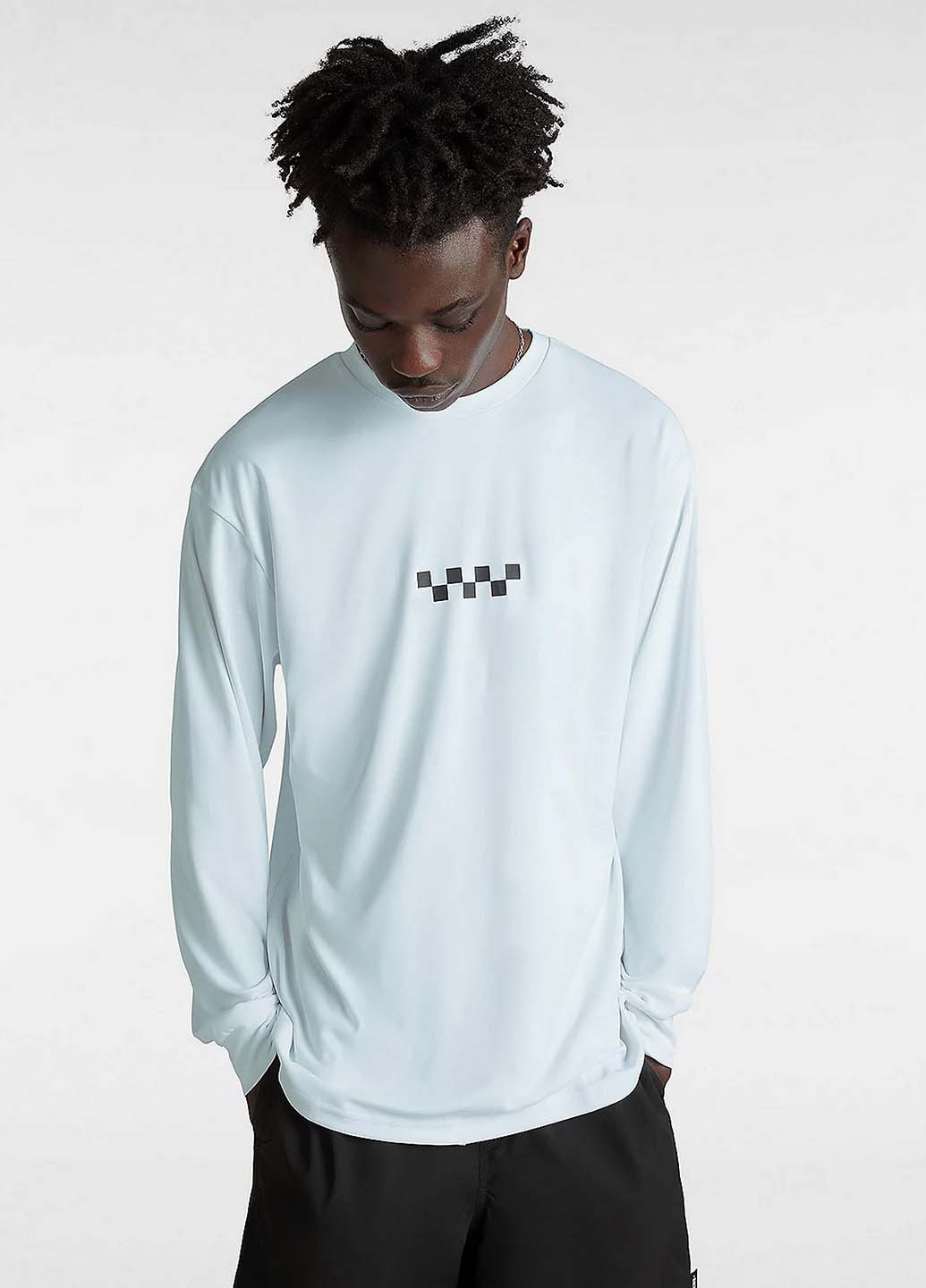 Белый демисезонный кэжуал лонгслив Vans с рисунком