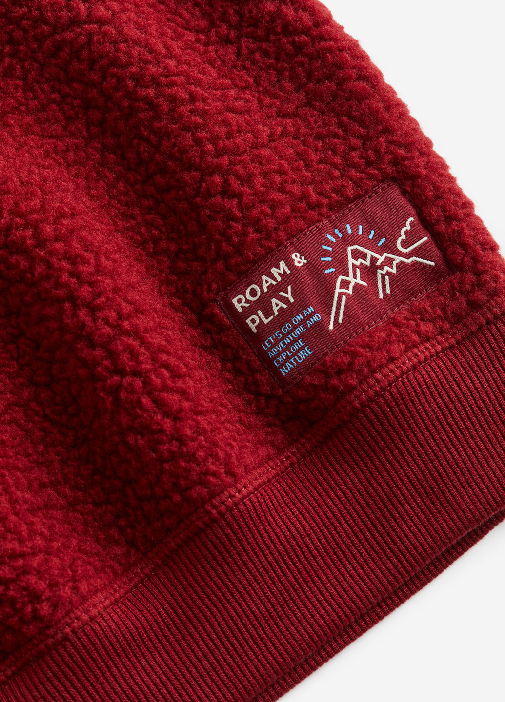 Темно-червоний світшот H&M однотонний нашивки (366737328)