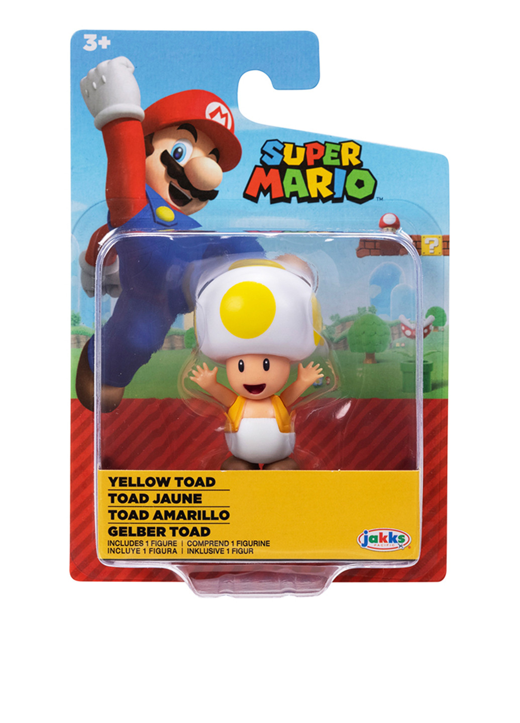 Ігрова фігурка з артикуляцією Жовтий Тоад, 6 см Super Mario (258305469)