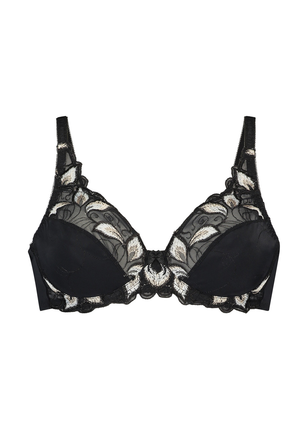 Чёрно-белого балконет бюстгальтер Hunkemoller с косточками полиамид, кружево