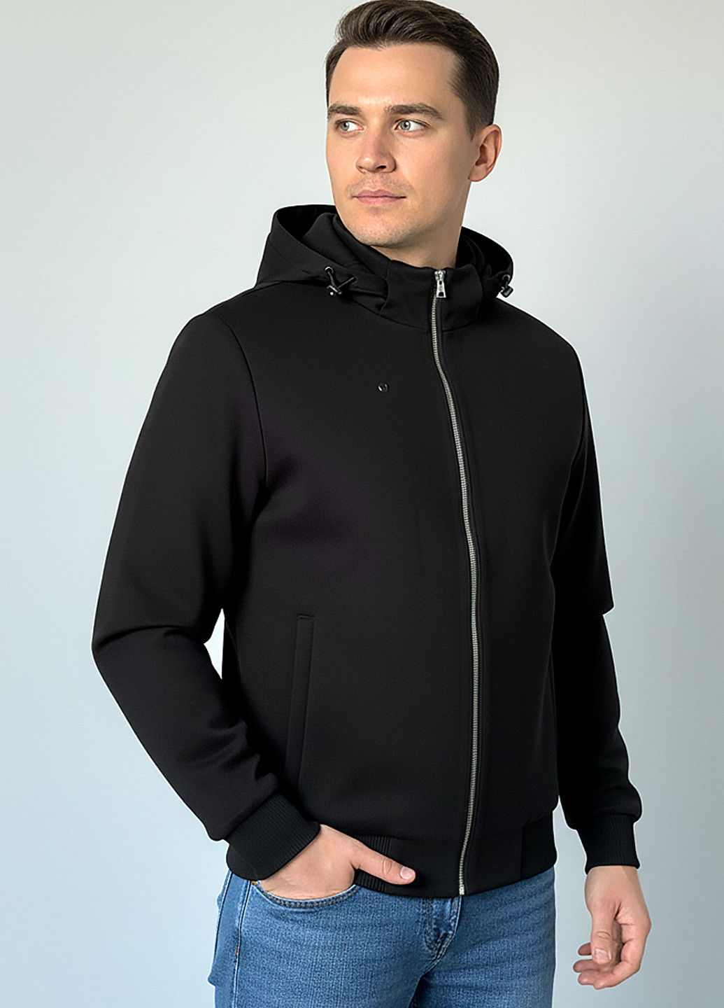 Чорна демісезонна куртка Sun's House