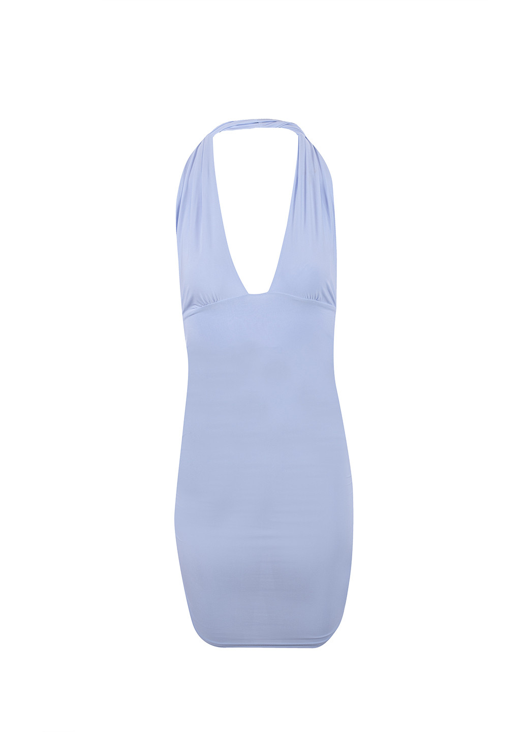 Голубое кэжуал платье с открытой спиной Missguided однотонное