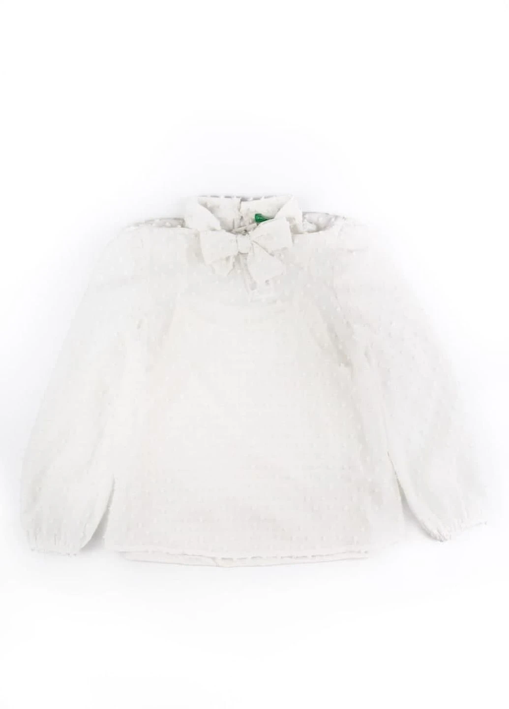 Белая однотонная блузка United Colors of Benetton демисезонная