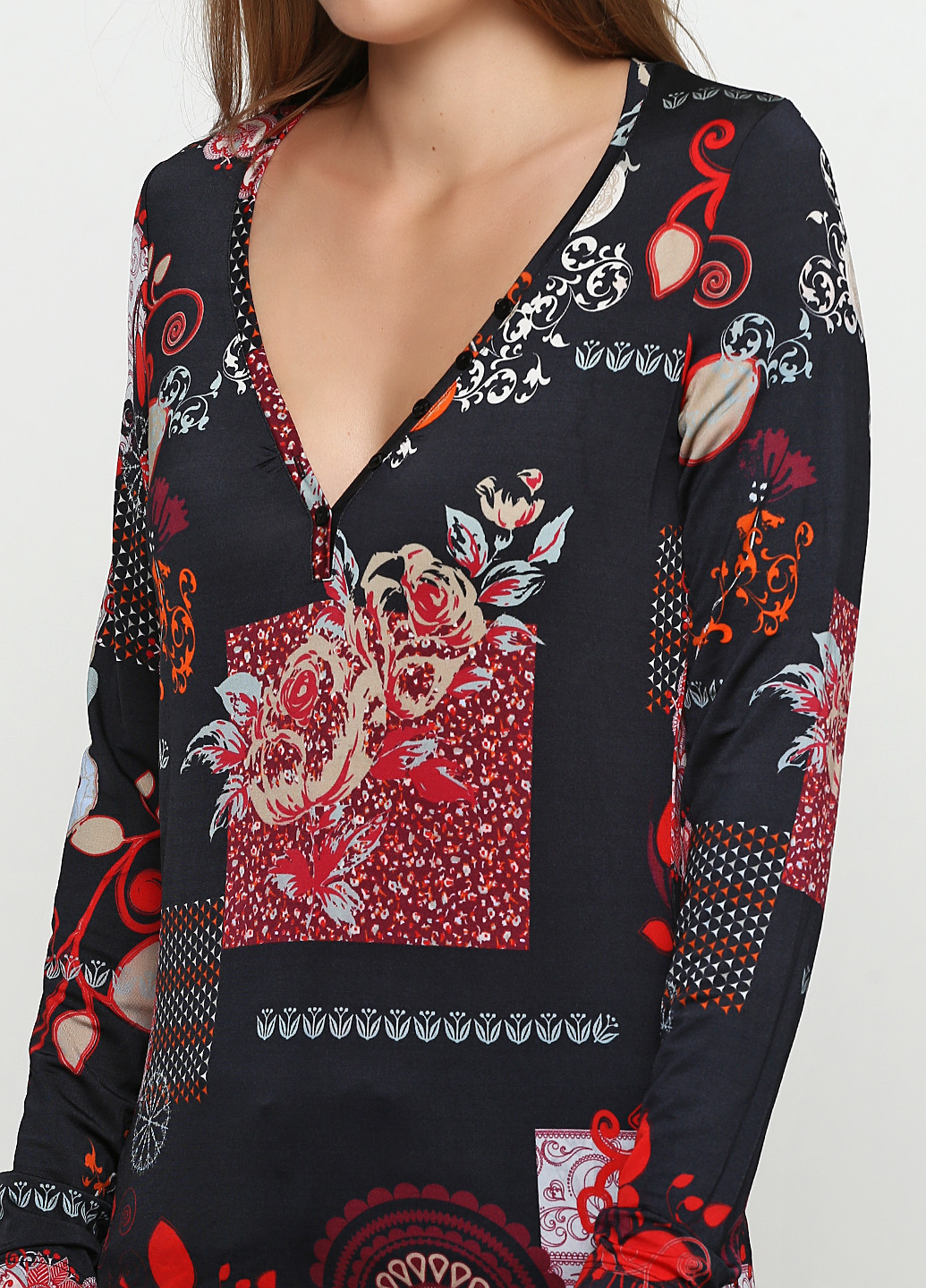 Комбинированная демисезонная блуза Chacok