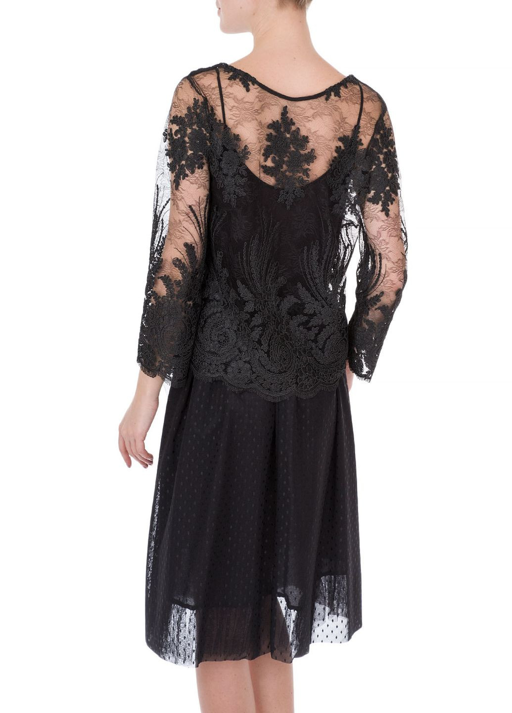 Черное вечернее платье Miss Miss однотонное