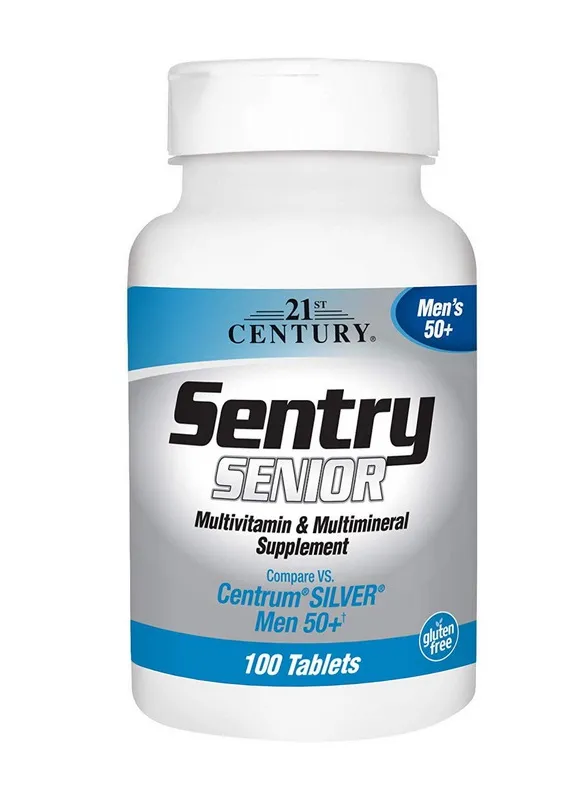 Вітаміни для чоловіків Sentry Senior Men's 50+, Multivitamin & Multimineral Supplement, 100 Tablets 21st Century (254325789)