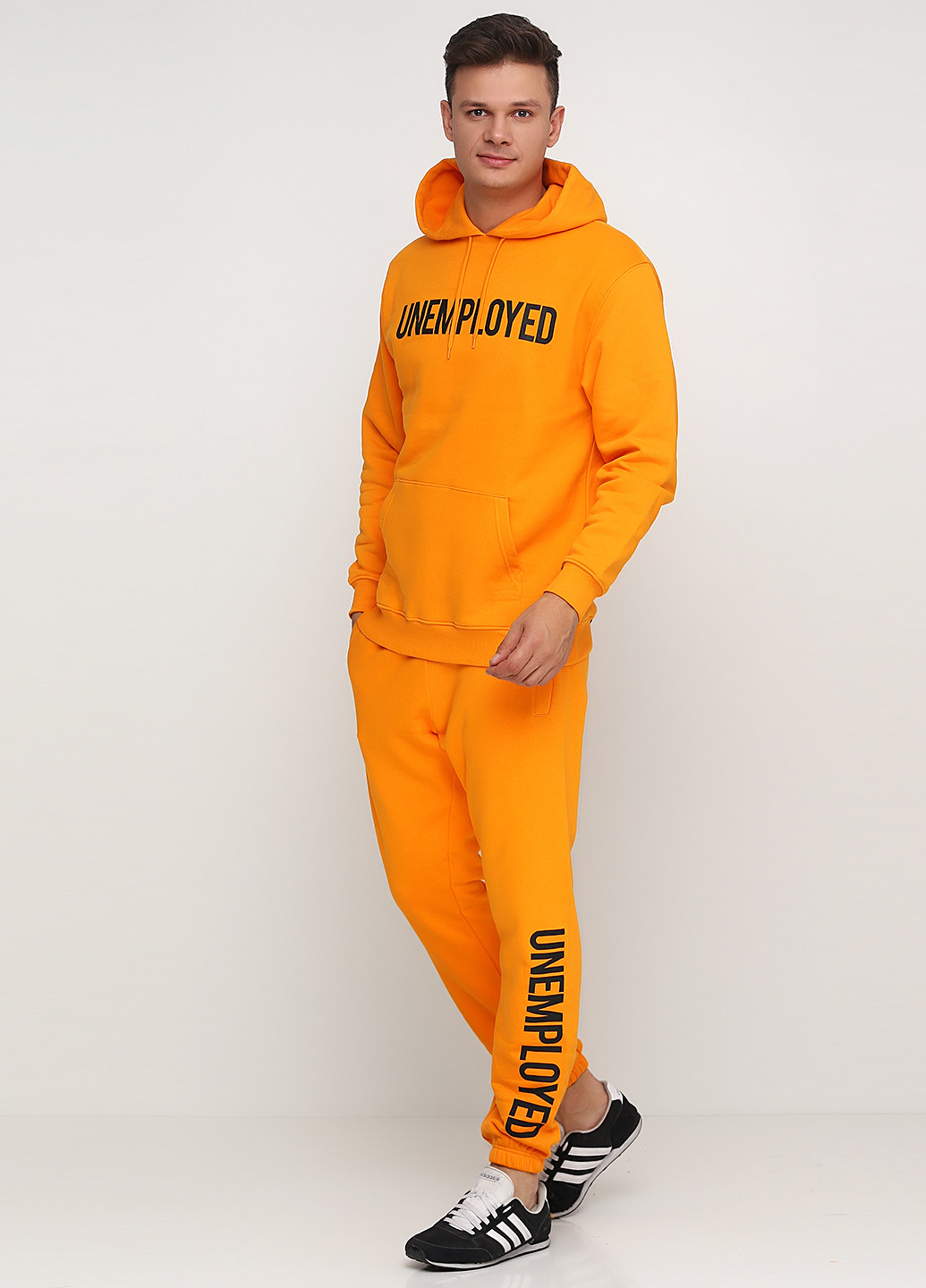 Штани H&M завужені написи помаранчеві спортивні