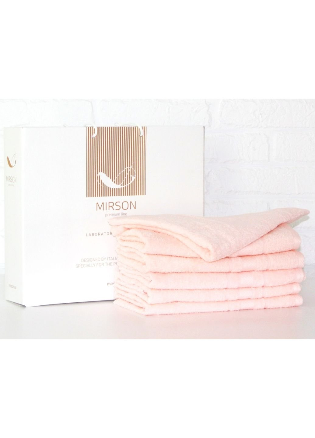 No Brand полотенце mirson набор банных №5080 elite softness peach 50х90 6 шт (2200003524048) персиковый производство - Украина