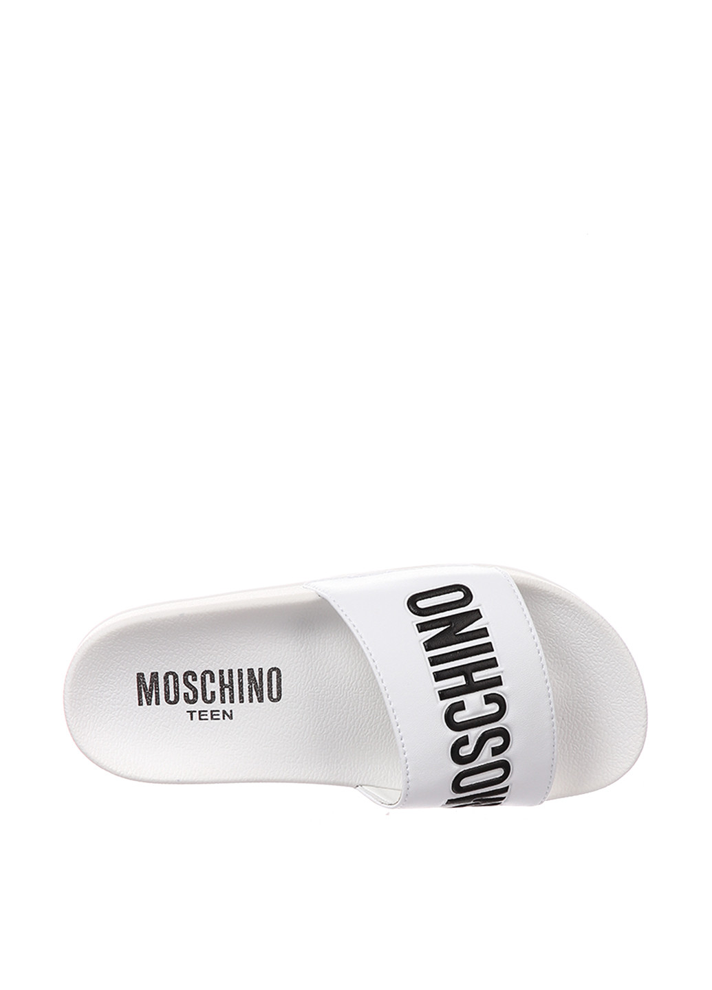 Белые кэжуал шлепанцы Moschino с логотипом