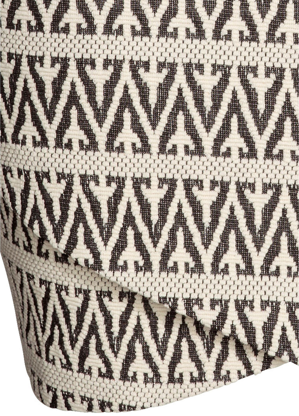 Черно-белая кэжуал с орнаментом юбка H&M