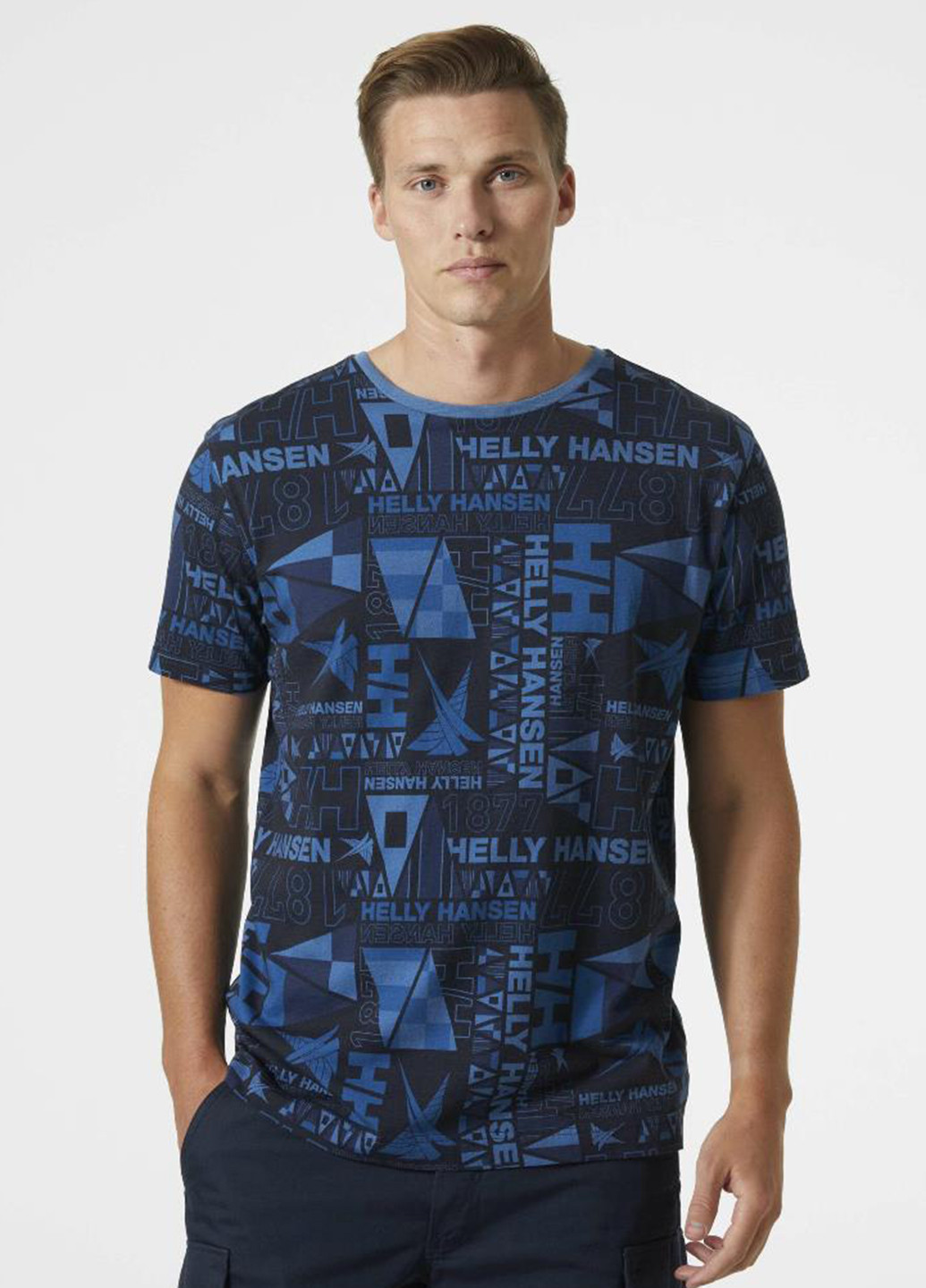 Темно-синя футболка 34303-585 Helly Hansen Mens Newport T-shirt