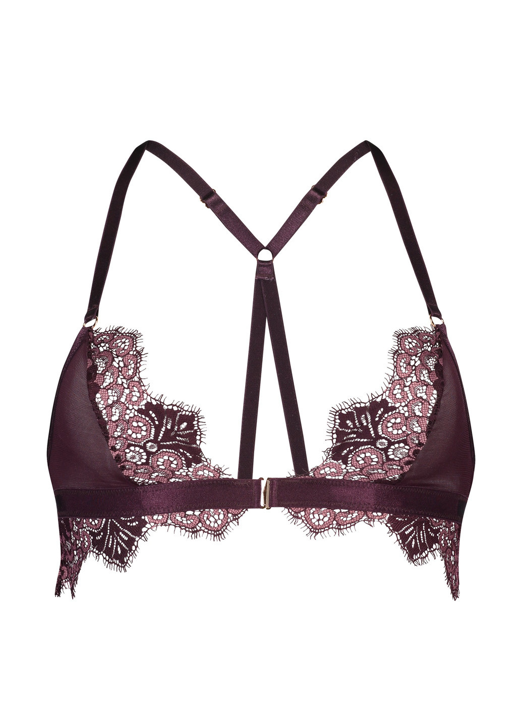 Фіолетовий тріенджел бюстгальтер Hunkemoller без кісточок поліамід