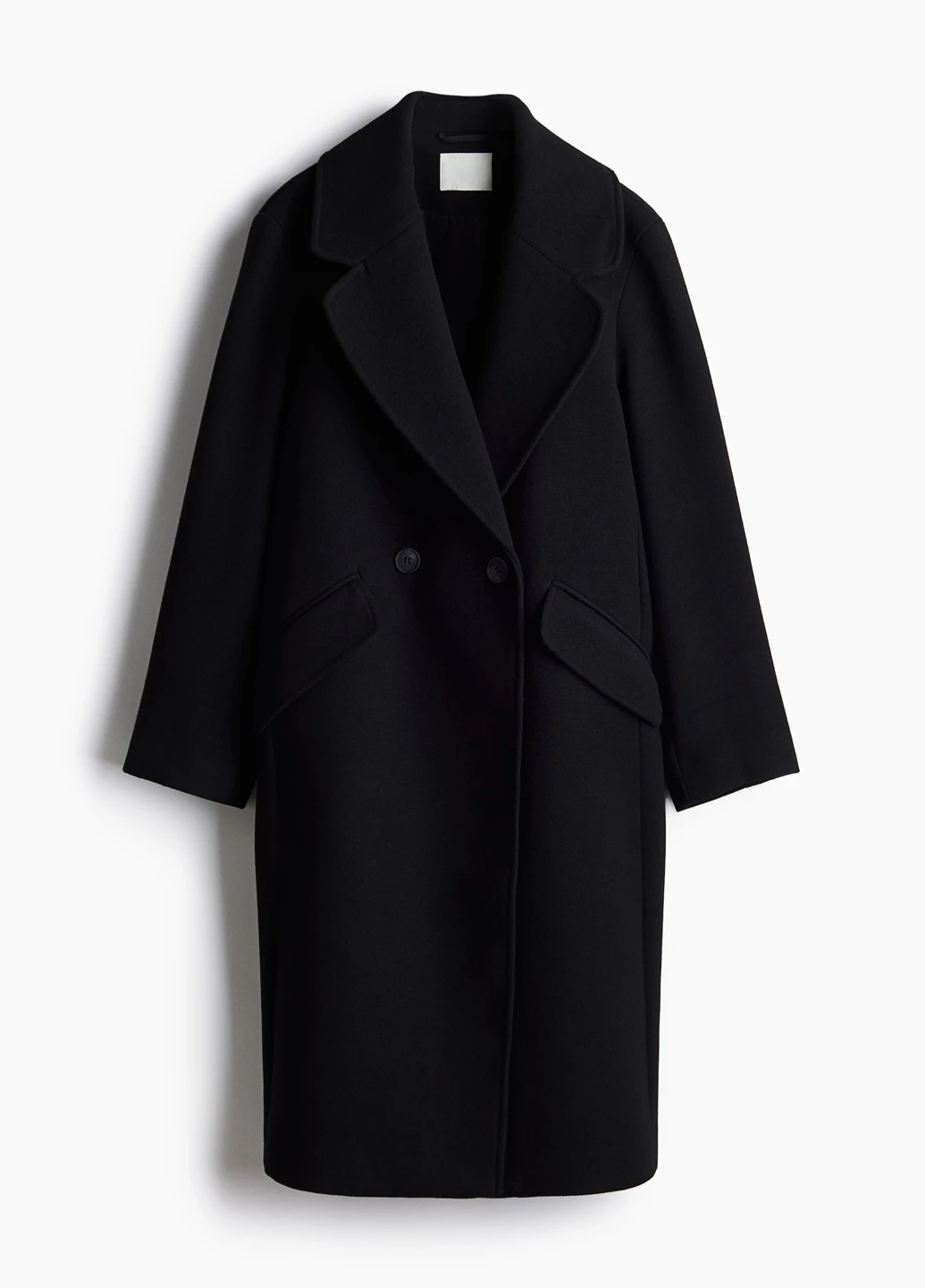 Чорне демісезонне Пальто двобортне H&M