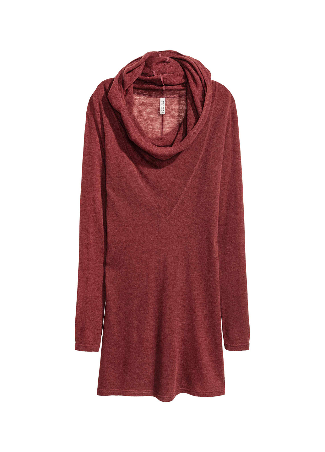 Темно-червона кежуал сукня сукня светр H&M меланжева