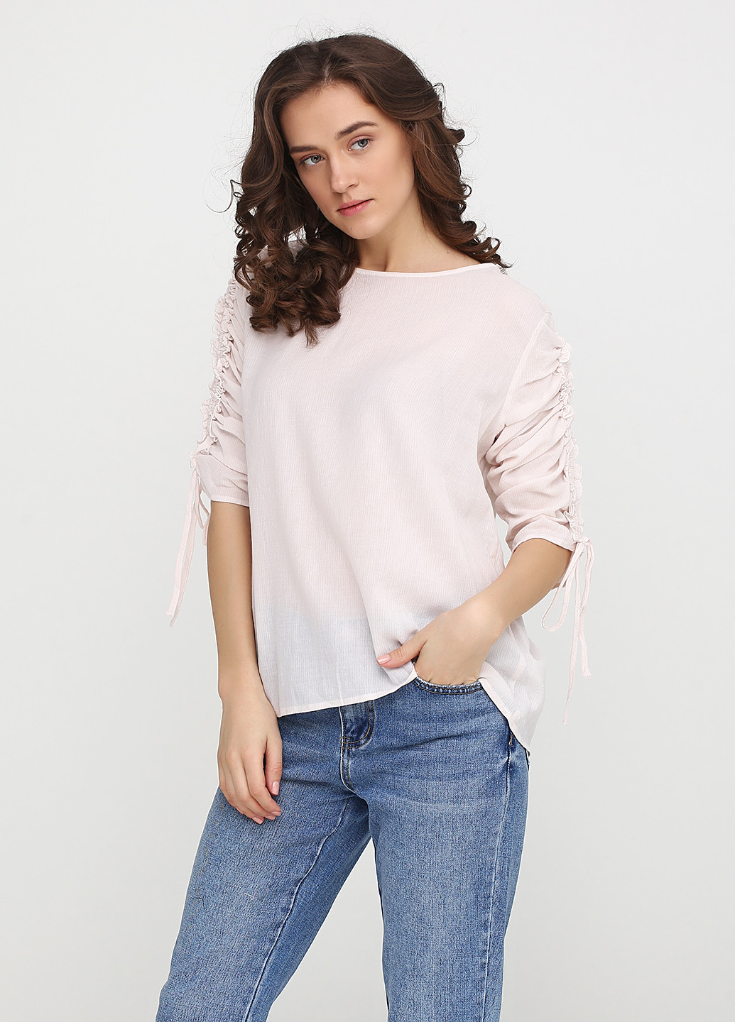 Светло-розовая демисезонная блуза Vila