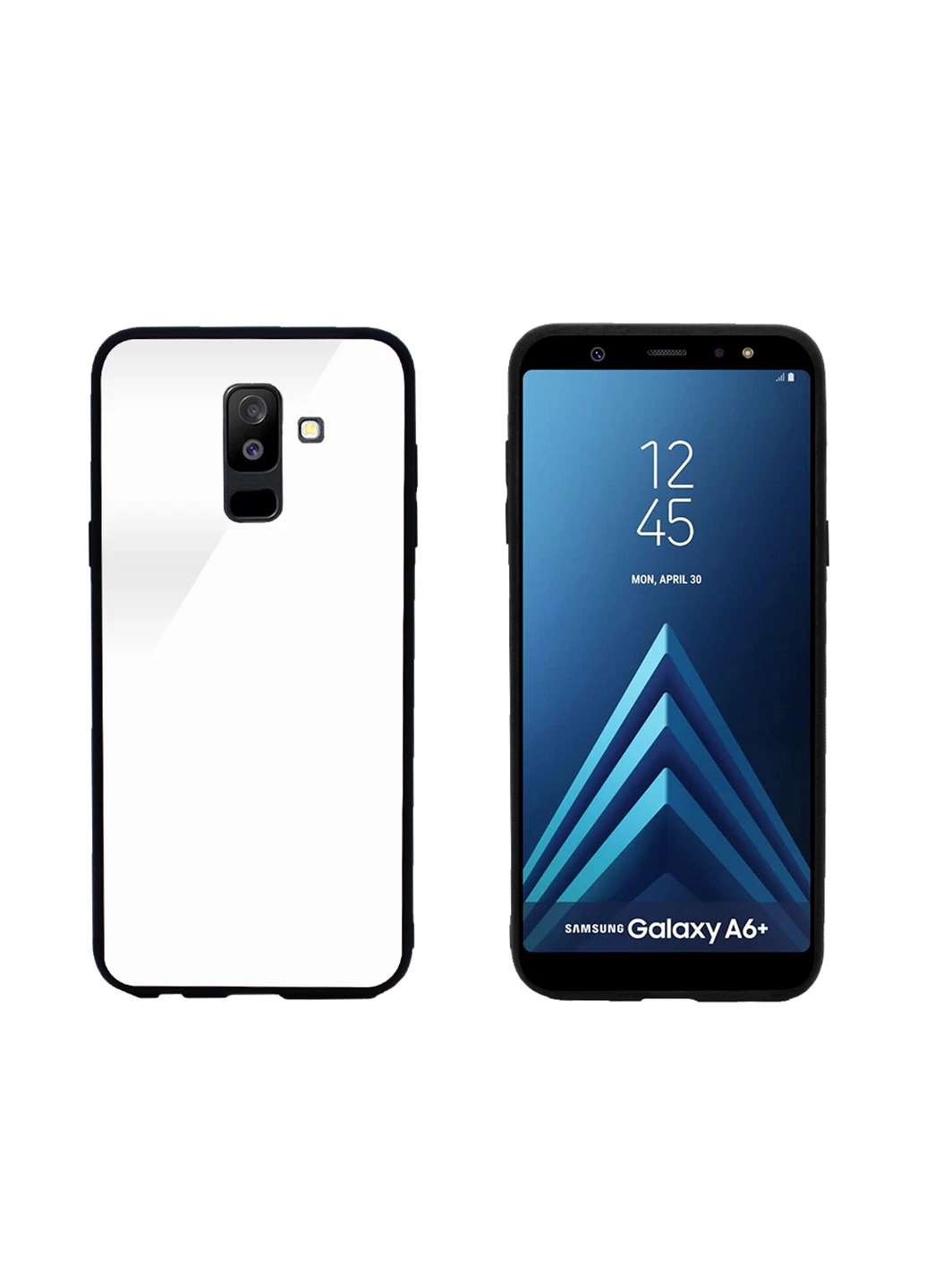 Чехол (Real Glass) для Samsung A6+ (A605) (белый) Intaleo для Samsung A6+ (A605) (белый) (131339940)