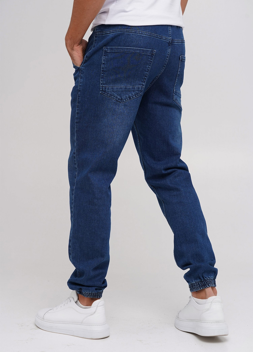 Темно-синие демисезонные джоггеры джинсы Trend Collection