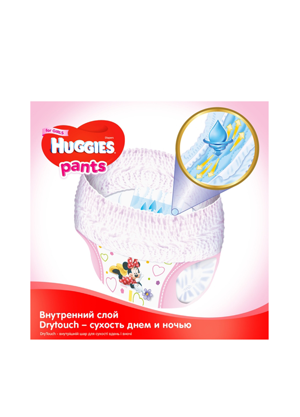 Підгузки-трусики Pants для дівчаток 4 (9-14 кг), Mega Pack, (52 шт.) Huggies (130948121)