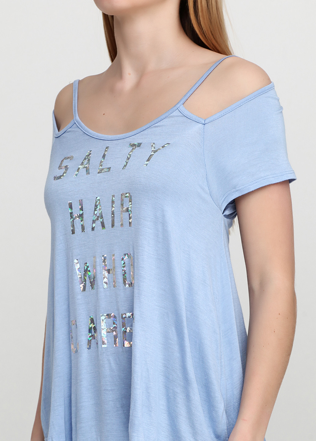 Голубая летняя футболка Alya by Francesca`s